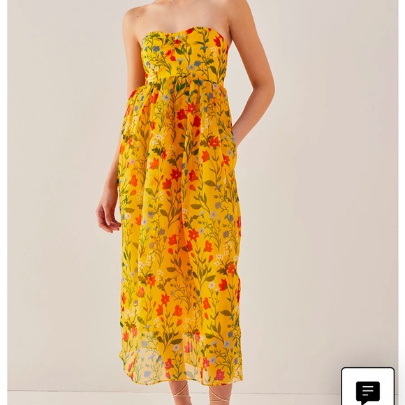 Rebecca Taylor Botanica Fleur Sweetheart Organza Dress 10 - Picture 1 of 7